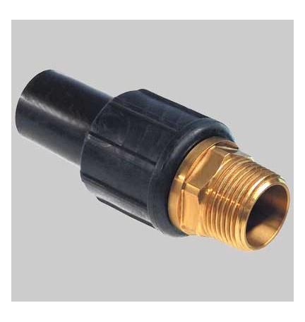 Giunto di transizione Ottone PE filettato Maschio - 1"1/2 x 50