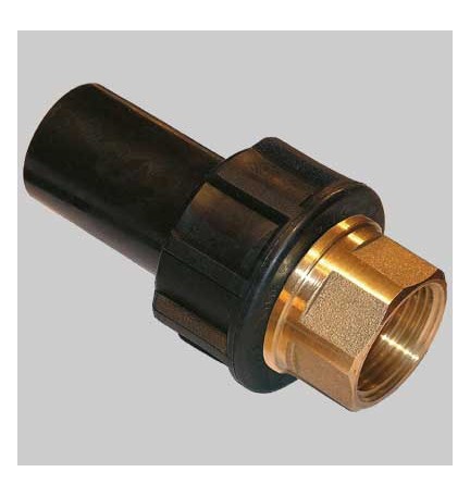 GIUNTO DI TRANSIZIONE OTTONE-PE FILETTATO FEMMINA - 1"1/4 x 40