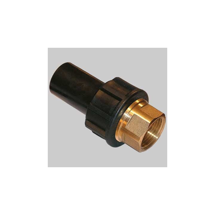 GIUNTO DI TRANSIZIONE OTTONE-PE FILETTATO FEMMINA - 1"1/4 x 40