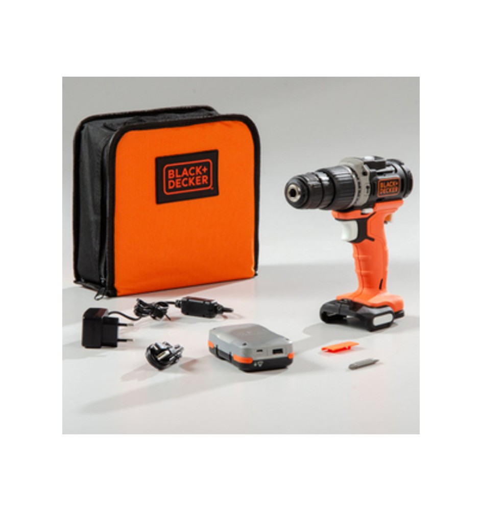 B+D TRAPANO C/PERCUSSIONE BDCHD12S1-QW 12V