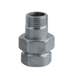 RACCORDO DIRITTO 3 PEZZI NICHELATO 1" Cromo
