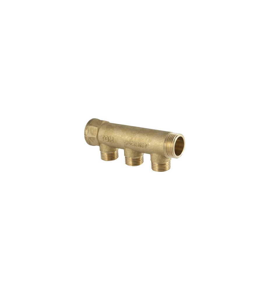 COLLETTORE LINEARE IN OTTONE GIALLO USCITA 3/4 EUROCONO 1" x 3/4 2 Vie