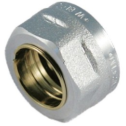 DADO CROMATO CON OGIVA E GUARNIZIONE PER TUBO RAME 1/2" x 12