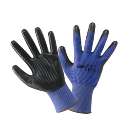 GUANTI POLIESTERE/NITRILE CRINKLE TG. 9