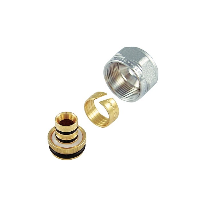 ADATTATORE CROMATO PER MULTISTRATO PASSO 1/2" x 16 16 x 2