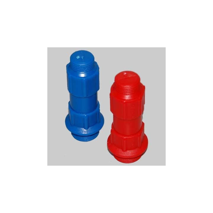 Tappo prova impianti doppio - 3/4 - 1/2 Blu