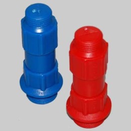 Tappo prova impianti doppio - 3/4 - 1/2 Rosso