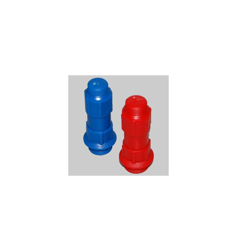 Tappo prova impianti doppio - 3/4 - 1/2 Rosso