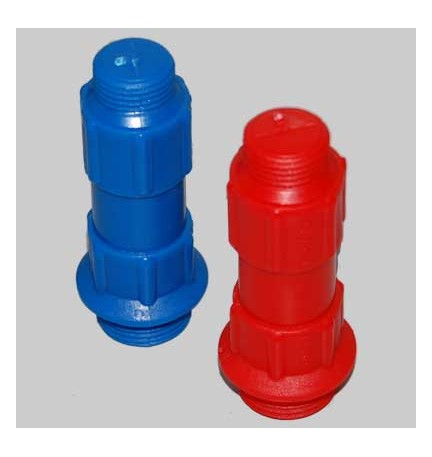 Tappo prova impianti doppio - 3/4 - 1/2 Rosso