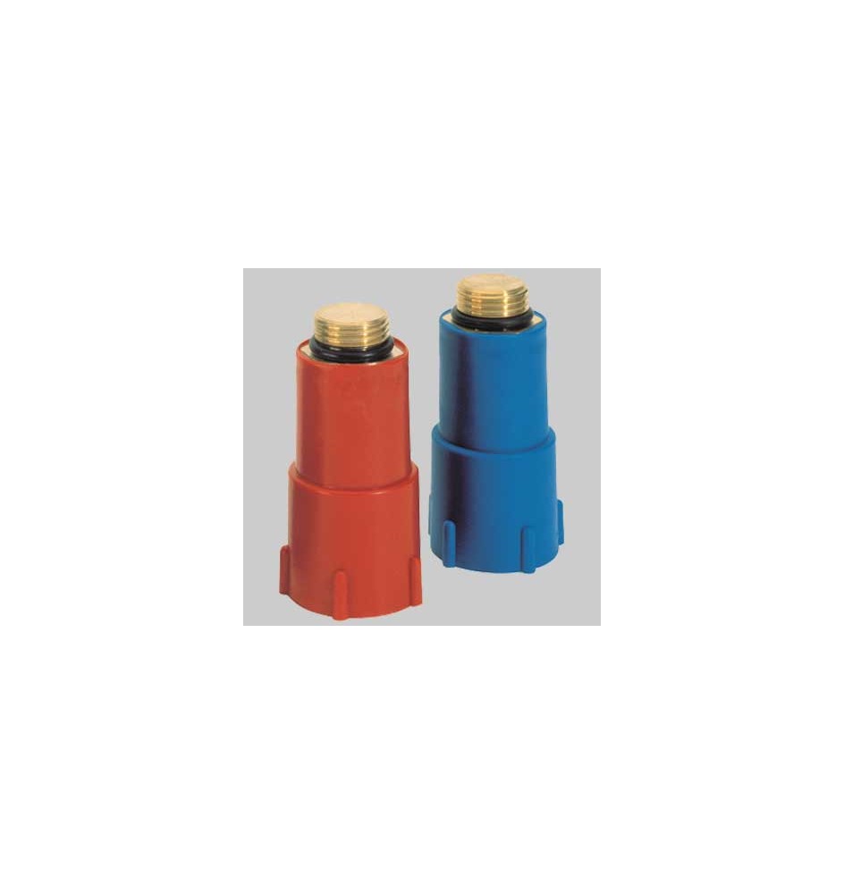 TAPPO PROVA IMPIANTI CON FILETTO IN OTTONE - 1/2 Blu