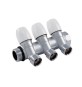 COLLETTORE DI DISTRIBUZIONE "MAXIMA" CON RUBINETTI D' ARRESTO 3/4 - 3 vie 1/2x16