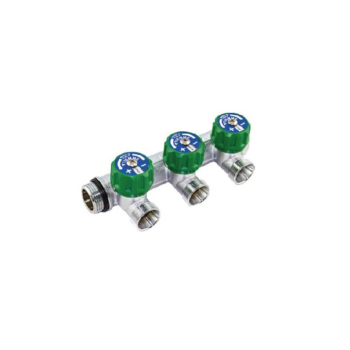 COLLETTORI CON RUBINETTI D'ARRESTO MAXIMA CORNER 3/4 4 vie 24x19fil D.16