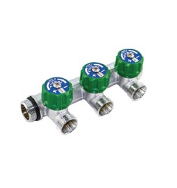 COLLETTORI CON RUBINETTI D'ARRESTO MAXIMA CORNER 1" 4 Vie 24x19fil D.16
