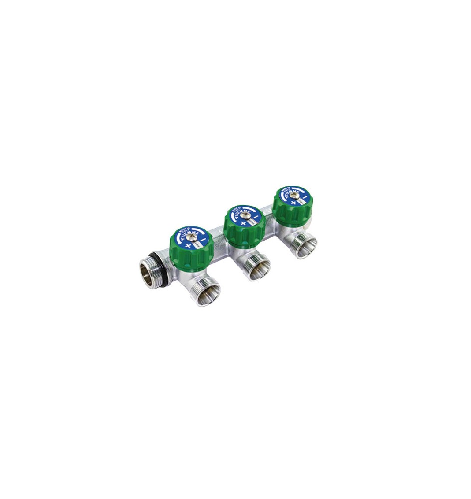COLLETTORI CON RUBINETTI D'ARRESTO MAXIMA CORNER 1" 4 Vie 24x19fil D.16