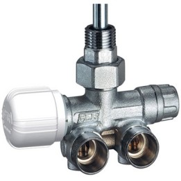 VALVOLA MONO-BITUBO TERMOSTATIZZABILE SQUADRA DX C/BOCCHETTONE (FAR) Diam. 1/2