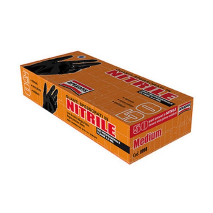 GUANTI NITRILE AREXONS SP. 0,28 MM TG. M DA 50 PZ