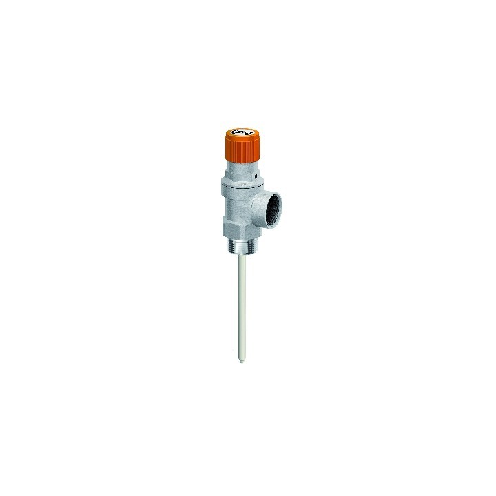 VALVOLA DI SICUREZZA COMBINATA CROMATA PER IMPIANTI SOLARI 6 bar - 1/2Mx1/2F