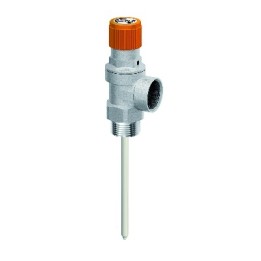 VALVOLA DI SICUREZZA COMBINATA CROMATA PER IMPIANTI SOLARI 6 bar - 3/4Mx3/4F
