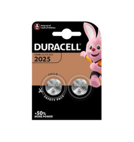 DURACELL BATTERIA A BOTTONE CR2025 BL 2 PZ