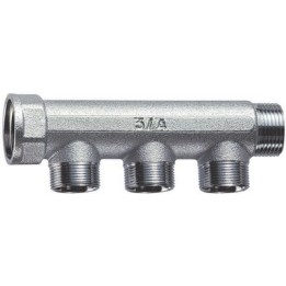 COLLETTORE CROMATO A 3 DERIVAZIONI (FAR) M.F. 1"