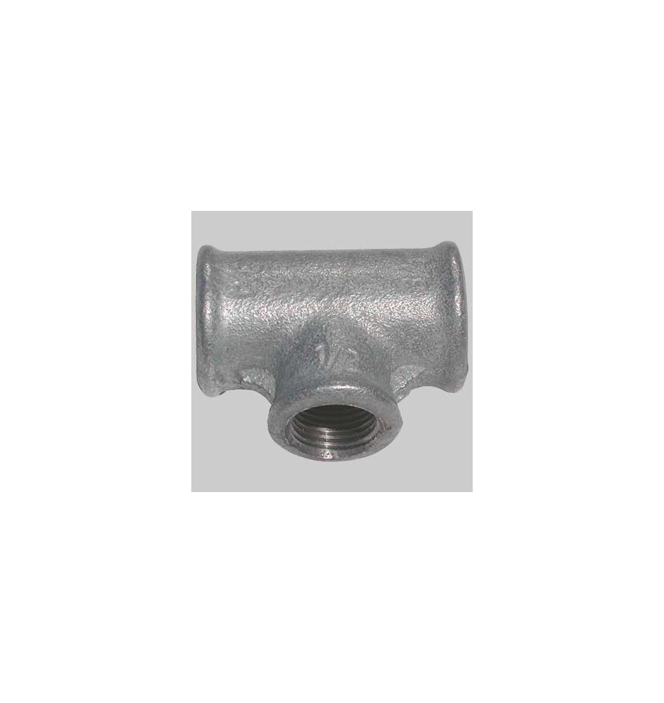 TEE RIDOTTO ZINCATO - 2" x 1"1/4 x 2"