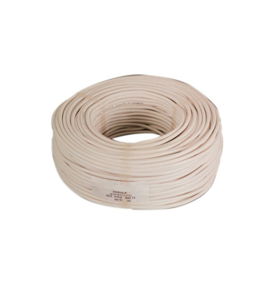 CAVO ELETTRICO H05VV-F SEZ 2X0,75 MM BIANCO