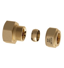 NIPPLE FEMMINA CON TENUTA METALLICA PER IMPIANTI SOLARI 3/4 - Diam. 16