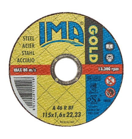 IMA DISCO P/FERRO GOLD PIANO D 115X1,6 MM