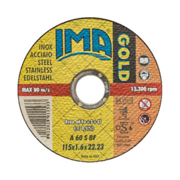 IMA DISCO P/INOX GOLD PIANO D 115X1,6 MM