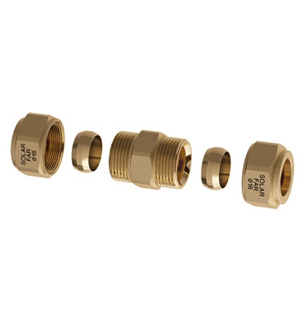 NIPPLE DOPPIO CON TENUTA MECCANICA PER IMPIANTI SOLARI Diam. 16