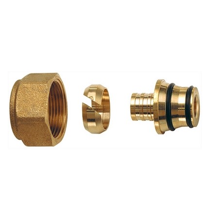 KIT PER TUBO MULTISTRATO 24x19 CALOTTA GIALLA Diam. 18 x 2.5