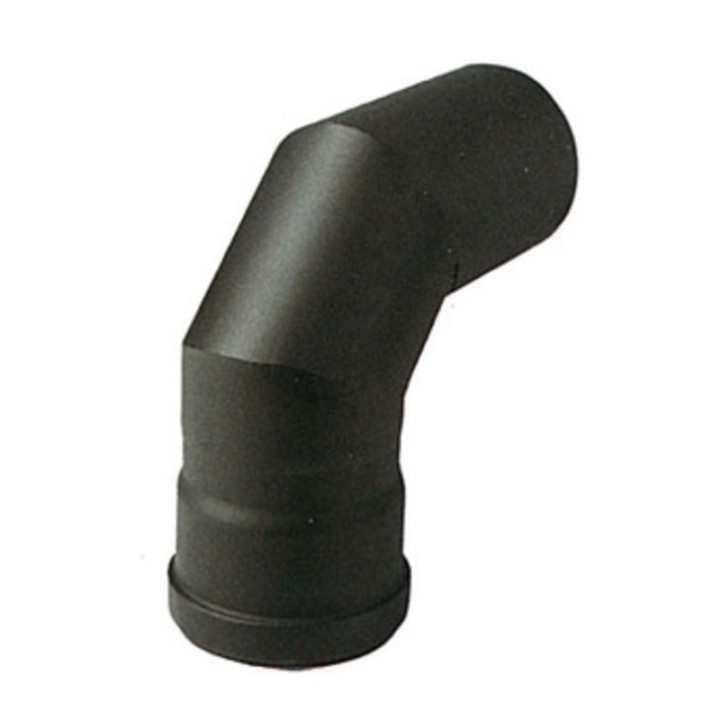 GOMITO P/STUFA A PELLET 90 ATTACCO MF D 8 CM NERO OPACO