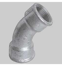 CURVA A 45° FEMMINA/FEMMINA ZINCATA - 4"