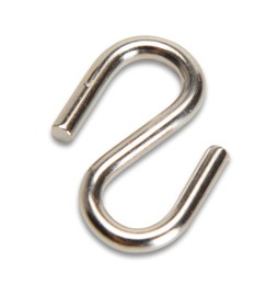 GANCIO A S P/CATENA D 2,4 MM ACCIAIO NICHELATO