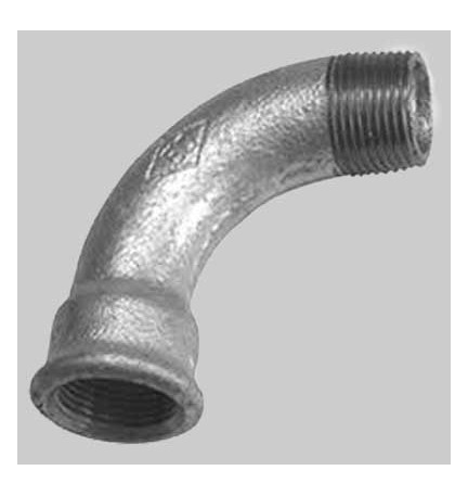 CURVA A 90° MASCHIO/FEMMINA ZINCATA - 1"