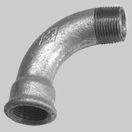 CURVA A 90° MASCHIO/FEMMINA ZINCATA - 1"1/2