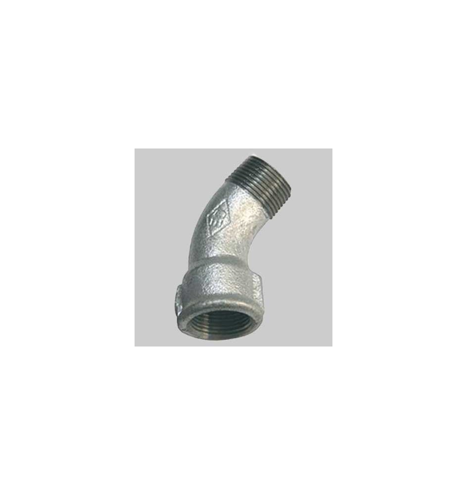 CURVA A 45° MASCHIO/FEMMINA ZINCATA - 3/4
