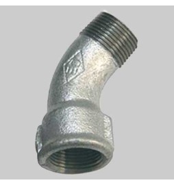 CURVA A 45° MASCHIO/FEMMINA ZINCATA - 1"1/4