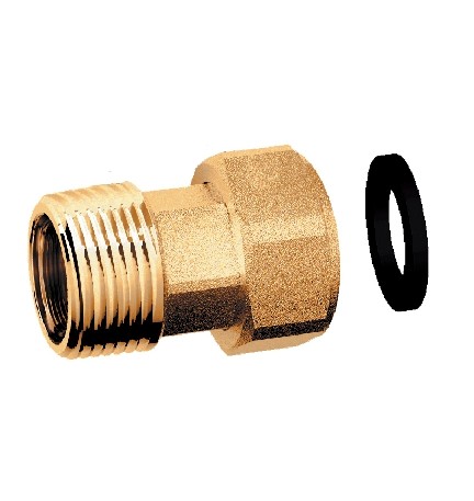 RACCORDO DI GIUNZIONE CON CALOTTA MOBILE MF 3/4" F X 1/2" M