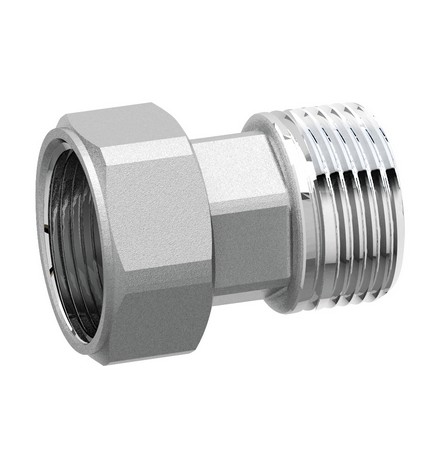 RACCORDO DI GIUNZIONE IN OTTONE CROMATO CON CALOTTA MOBILE 3/4"