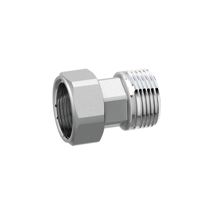 RACCORDO DI GIUNZIONE IN OTTONE CROMATO CON CALOTTA MOBILE 3/4"