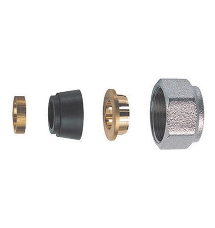 KIT DI TENUTA IN GOMMA A COMPRESSIONE PER TUBO RAME IN 4 PZ (FAR) Diam. 14