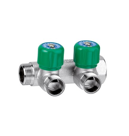 COLLETTORE 2 DERIVAZIONI M.F. REGOLABILI 3/4"