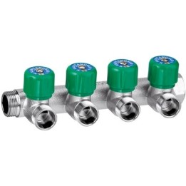 COLLETTORE 4 DERIVAZIONI REGOLABILI 3/4"