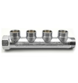 COLLETTORE 4 DERIVAZIONI M.F. Cromo 1"