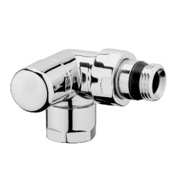 DETENTORE D'ARREDO AD ANGOLO DX CROMO-LUCIDO 3/8"