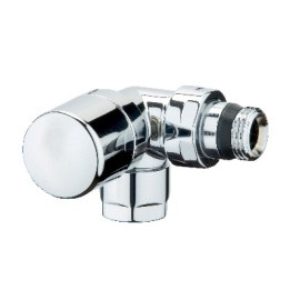 VALVOLA D'ARREDO AD ANGOLO DX TERMOSTATIZZABILE CROMO-LUCIDO 1/2"