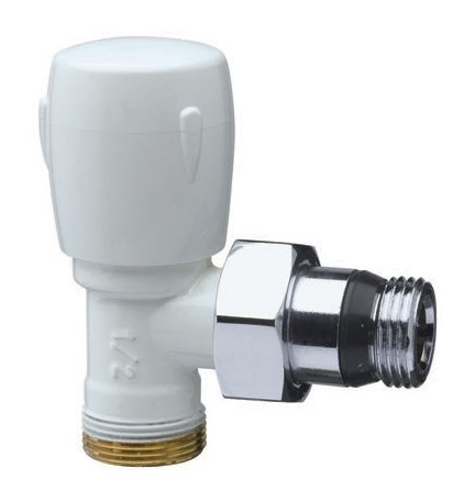 VALVOLA A SQUADRA BIANCA 3/8