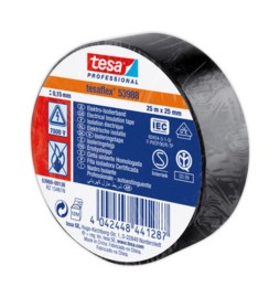 NASTRO ISOLANTE CERTIFICATO NERO 25MTX25MM