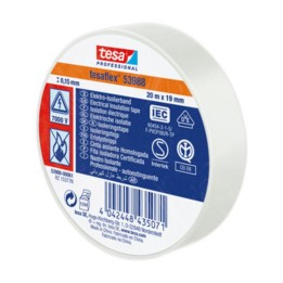 NASTRO ISOLANTE CERTIFICATO BIANCO 25MTX19MM